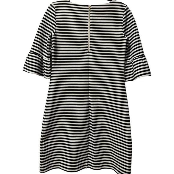 Lilly Pulitzer Alden Shift Dress Coconut‎ Ottoman Black / White Stripes Sz Small - Picture 3 of 6